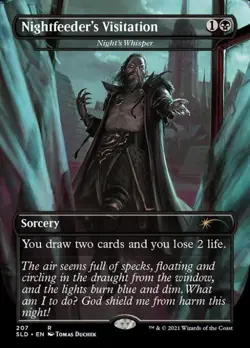 MTG English Nightfeeder's Visitation - Night's Whisper NM Foil Secret Lair - Image 1