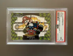 PSA 9 Mario Super Mario Kart Banpresto No.8 Japanese Card 1993 Nintendo - Image 1