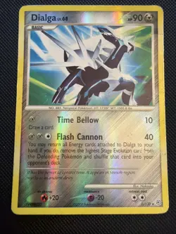 Pokemon Dialga 1/130 Diamond & Pearl Holo Rare Basic 90 HP Card 2007 EN - Image 1