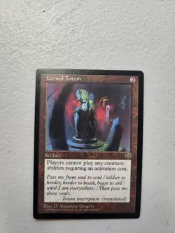 1x Cursed Totem Mirage MTG Magic: The Gathering MP Free Shipping - Image 1