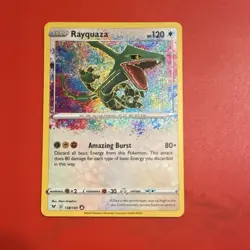 Pokemon Rayquaza 138/185 Swsh04 Vivid Voltage Amazing Rare Holo Basic Card - Image 1