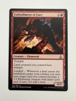Embodiment of Fury MTG Magic the Gathering Card NM Near Mint OGW - Image 1