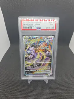 Pokemon TCG Crown Zenith Mewtwo VSTAR Holo Rare Card GG44/GG70 PSA 9 - Image 1