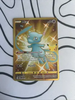Pokemon TCG Celebrations Mew Gold Full Art Holo Card 25/25 Secret Rare Gemmint - Image 1