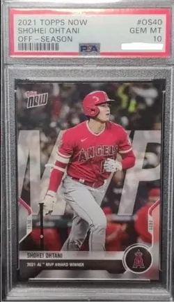 Topps Shohei Ohtani 2021 AL MVP Topps Now Card PSA 10 Gem Mint Authentic - Image 1