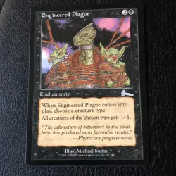 Engineered Plague x1 Urza’s Legacy LP Condition See Pics small indent - Image 1