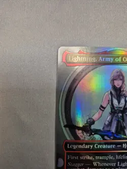 LIGHTNING, ARMY OF ONE (BORDERLESS) (0320) Final Fantasy FOIL #320 FIN(NM+)(MTG) - Image 2