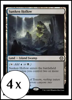 MTG - 4 x Sunken Hollow - Playset 4x x4 - Lost Caverns of Ixalan - Image 1