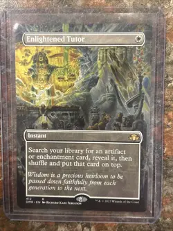 MTG DMR: Enlightened Tutor (Instant) Full Art Rare 412 Dominaria Remastered Foil - Image 1