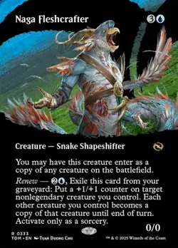 Naga Fleshcrafter - Foil Extended Art TDM NM MTG - Image 1