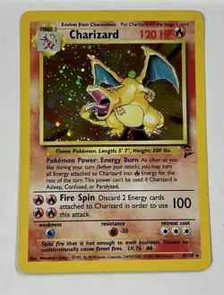 Pokemon Charizard 4/102 Base Set Holo Rare 120 HP Card English - Image 1