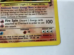 Pokemon Charizard 4/102 Base Set Holo Rare 120 HP Card English - Image 3