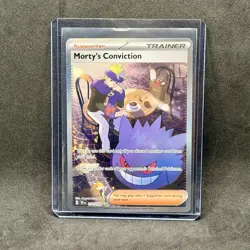 Pokemon TCG Trainer Morty's Conviction 211/162 Temporal Forces SIR - Image 1