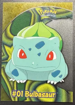 2000 Topps Pokemon Blue Logo Series 2 #PC2 Bulbasaur Clear Card First Print - Image 1