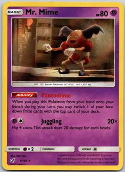 Mr. Mime 11/18 Holo Rare Detective Pikachu LP - Image 1