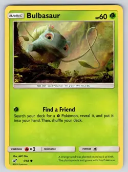 Bulbasaur 1/18 Holo Common Detective Pikachu Pokemon Lightly Played - Image 1