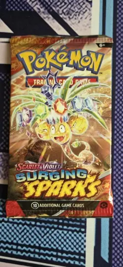 Pokemon Scarlet & Violet Surging Sparks Booster Pack (22.36g, Factory Sealed) - Image 1