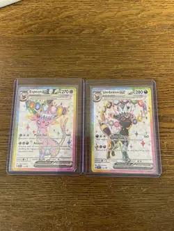 Pokemon TCG - Umbreon ex 176 & Espeon ex 175 Prismatic Evolutions Ultra Rare NM - Image 1