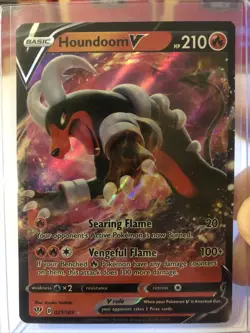 Pokemon TCG Houndoom V Darkness Ablaze 021/189 Holo Ultra Rare NM/M - Image 1