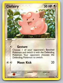 Clefairy 59/112 FireRed & LeafGreen Pokemon Moderately Played - Image 1
