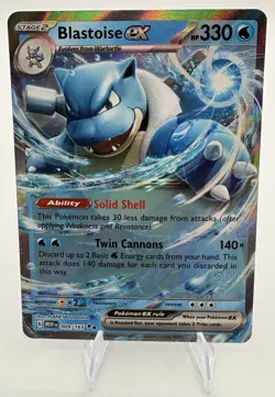 Blastoise EX Holo 9/165 Pokemon SV: `Scarlet & Violet 151 - Image 1