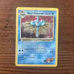 Pokemon TCG Misty’s Tentacruel Gym Heroes 1st Ed Holo 70 HP 10/132 EN - Image 1