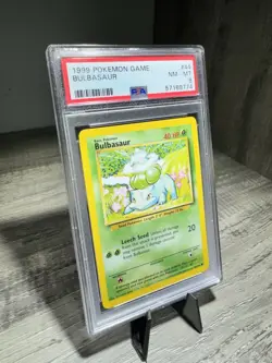 1999 Pokemon Unlimited BULBASAUR 44/102 PSA 8 - Image 3