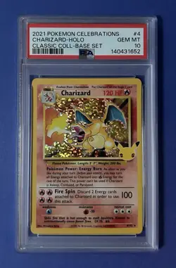 2021 Pokemon Celebrations Charizard Holo Classic Coll-Base Set #4 PSA 10 - Image 1