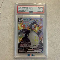 2021 Pokemon SWSH FA/Charizard Vmax #SV107 Shining Fates PSA 10 Gem Mint - Image 1