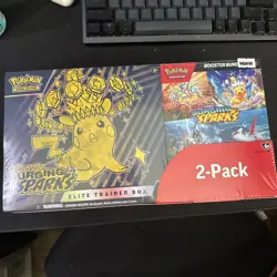 Pokemon Surging Sparks ETB + Booster Bundle Costco 2-pack Sealed - Image 1