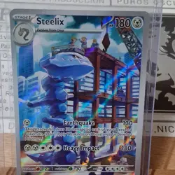 Pokemon Steelix SV04: Paradox Rift Illustration Rare Holo 208/182 Stage 1 180 HP - Image 1