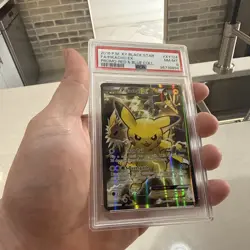 2016 POKEMON XY BLACK STAR PROMO RED & BLUE COLLECTION FULL ART/PIKACHU EX PSA 8 - Image 2