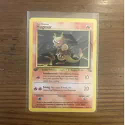 Pokemon TCG Magmar Fossil 1st Edition Uncommon Regular 70 HP Basic 39/62 English - Image 1