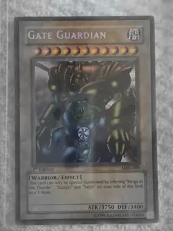 1996 YuGiOh Gate Guardian MRD-000 Metal Raiders 1st Edition Secret Rare Holo - Image 2