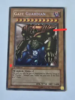 1996 YuGiOh Gate Guardian MRD-000 Metal Raiders 1st Edition Secret Rare Holo - Image 3