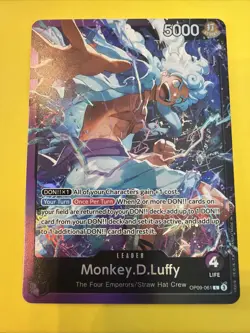 Monkey.D.Luffy OP09-061 SR Leader Starter Deck 26 Holo Foil One Piece TCG - Image 1