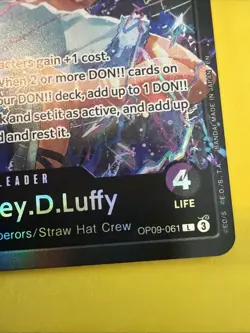 Monkey.D.Luffy OP09-061 SR Leader Starter Deck 26 Holo Foil One Piece TCG - Image 3