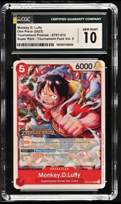 Monkey D. Luffy 2023 One Piece Tournament Pack Vol. 5 #012 PSA 10 - Image 1
