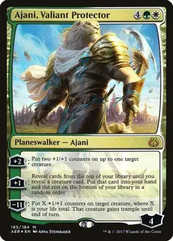 Ajani, Valiant Protector - Foil Planeswalker Deck AER NM MTG - Image 1