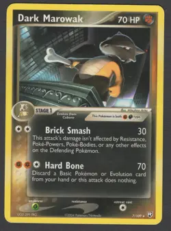 Dark Marowak 7/109 Rare Non Holo MP Pokemon Card HQ Scan Card 1 - Image 1
