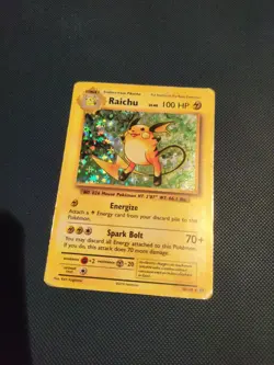 Pokemon Card Raichu Evolutions Rare 36/108 Moderate Play - Image 1