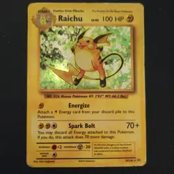 Pokemon Card Raichu Evolutions Rare 36/108 Moderate Play - Image 3