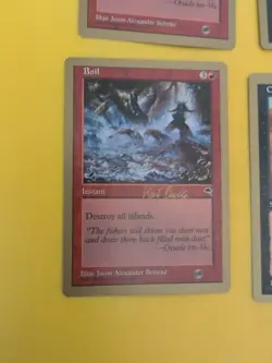 Boil x2, Choking Sands, Nekrataal . World Championship Gold Border1999 MTG Card. - Image 3