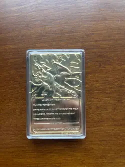 Pokemon 23k Gold Plated Charizard Burger King 1999 Pokeball Trading Card - Image 3