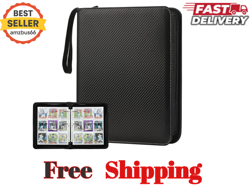 Trading Card Binder with Sleeves 9 Pocket Premium 720 Double Sided Pocket PU ... - Image 1
