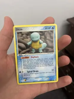 Pokemon TCG Ditto Squirtle EX Delta Species Card 64/113 Light Play Condition - Image 1
