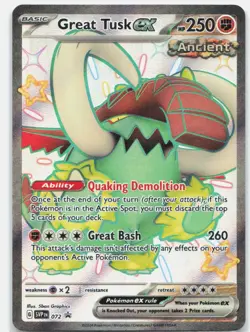 Great Tusk ex - (Paldean Fates Stamped) Promo Miscellaneous Cards & Products 072 - Image 1