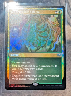 2026 MTG SECRETS OF STRIXHAVEN PROMO FOIL #0367 WITHERBLOOM CHARM - Image 1