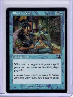 Rhystic Study #45 Common Prophecy MTG LP - Image 1