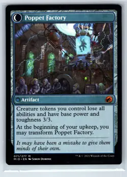 POPPET STITCHER 71 MYTHIC INNISTRAD: MIDNIGHT HUNT MAGIC: THE GATHERING NM - Image 2
